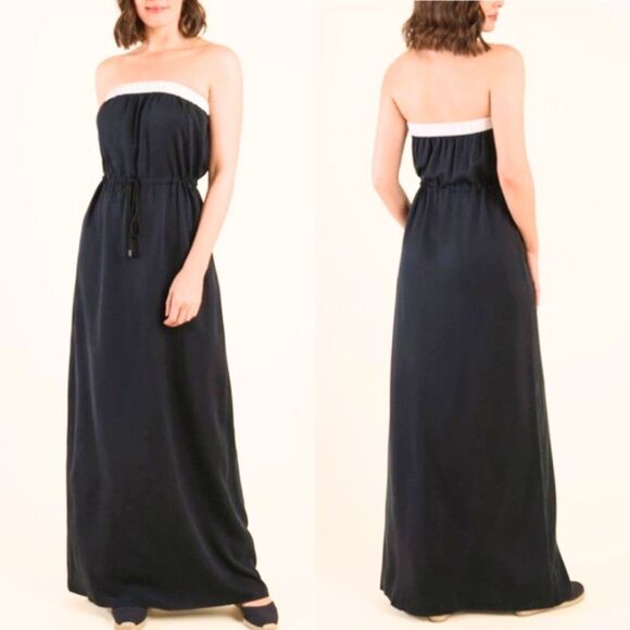 J. Crew Dresses & Skirts - Women's Maxi Strapless Dress Black and White Size Medium